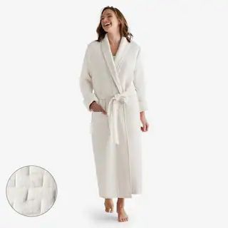 The Company Store Air Layer Women's Extra Small Off White Cotton Robe 67046-XS-OFFWHITE - The Hom... | The Home Depot