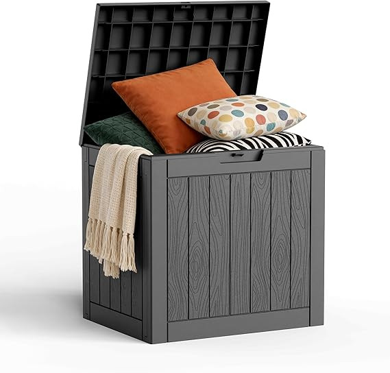 30 Gallon Outdoor Deck Box, Lockable Waterproof Outdoor Storage Boxes For Garden Tools,Indoor Cus... | Amazon (US)