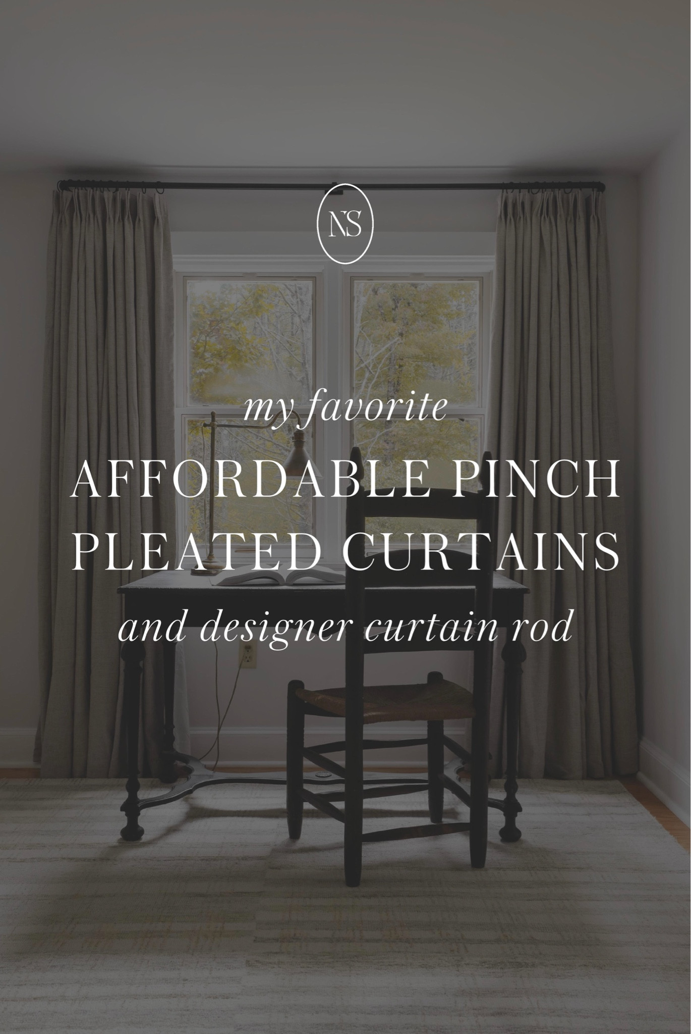 My favorite affordable pinch pleated curtains - they come in 16 different colors! (I ordered 2 panels per side for a full look.) Paired with my favorite designer French return curtain rod.

#LTKHome