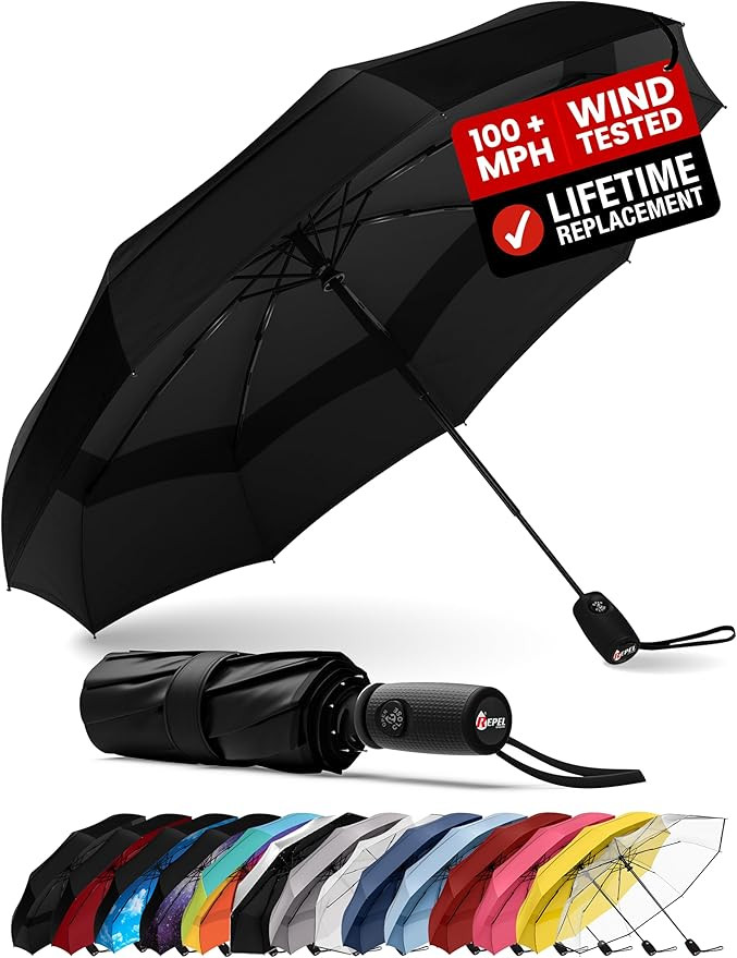 Repel Windproof Travel Umbrella - Compact & Withstands Winds up to 100MPH , Strongest Premium Aut... | Amazon (US)