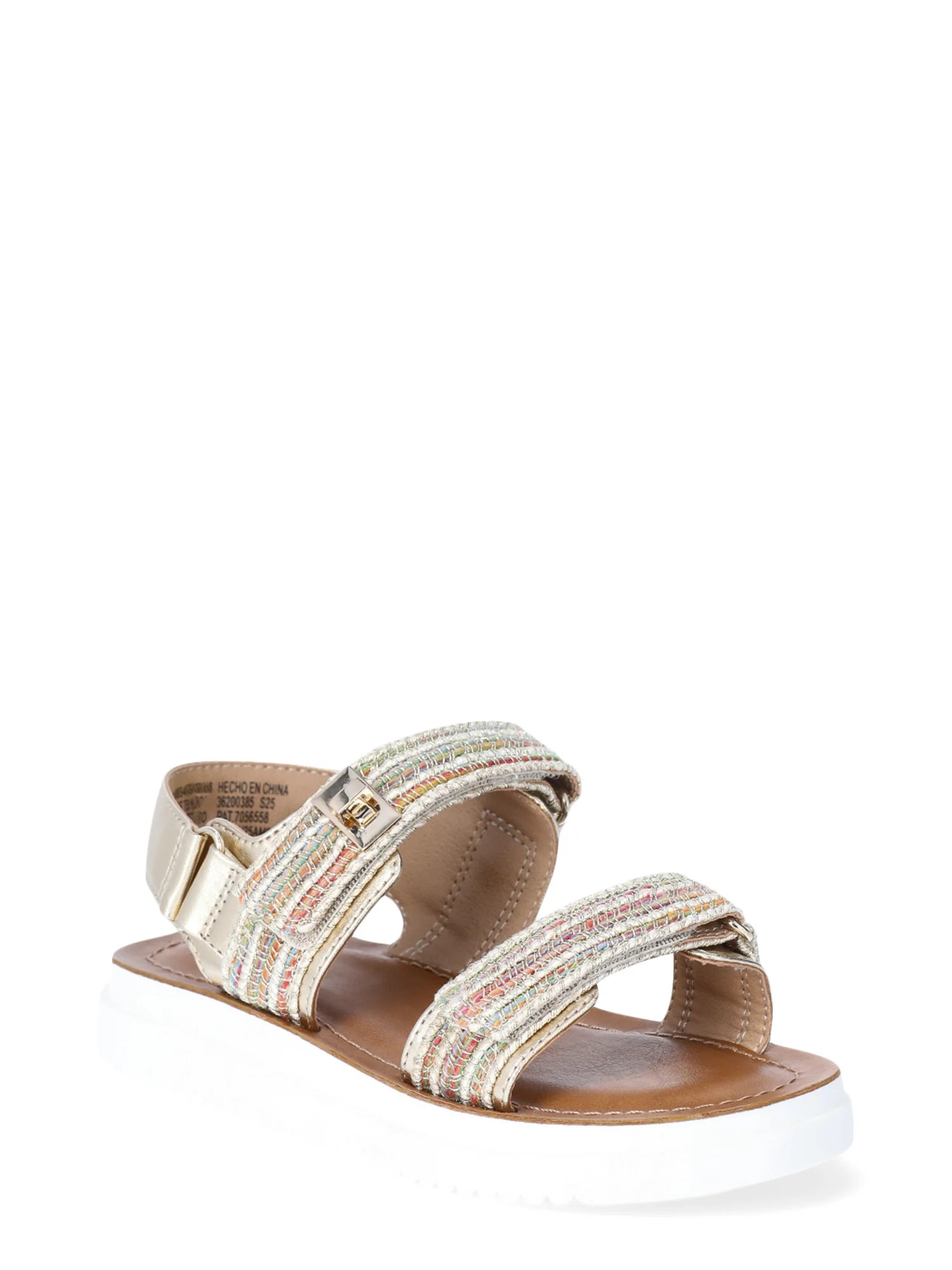 Wonder Nation Girls Raffia Platform Sandals | Walmart (US)