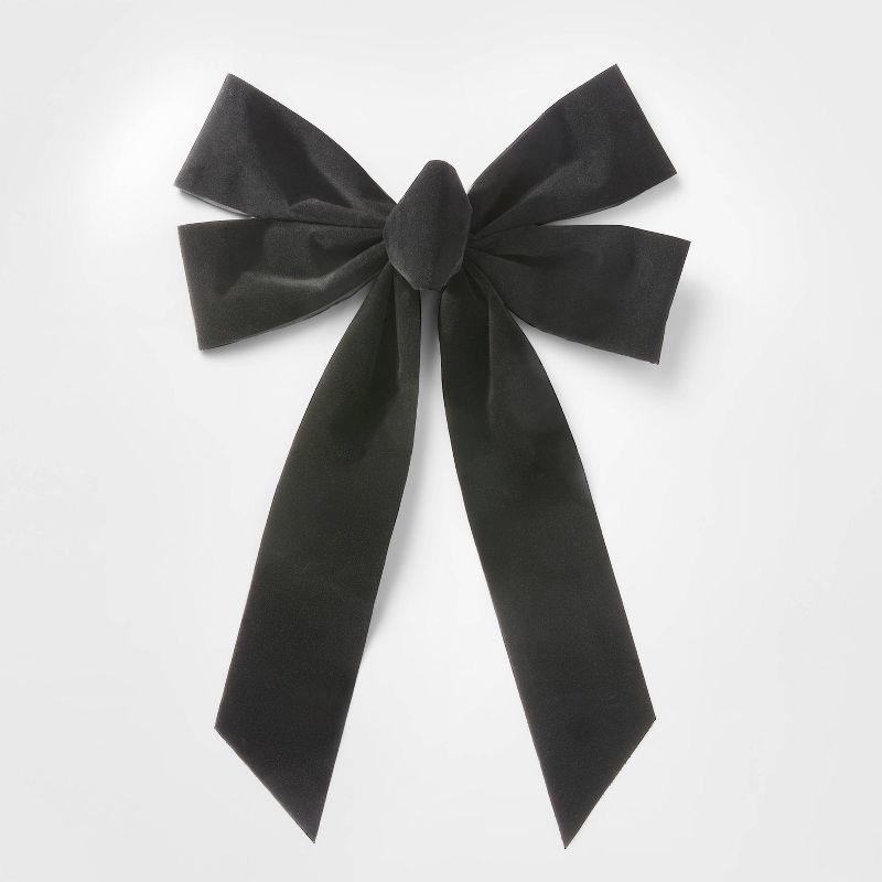 11" Velvet Bow Black - Wondershop™ | Target