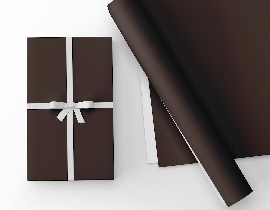 Dark Chocolate Wrapping Paper: Matte or Glossy Finish - Etsy | Etsy (US)