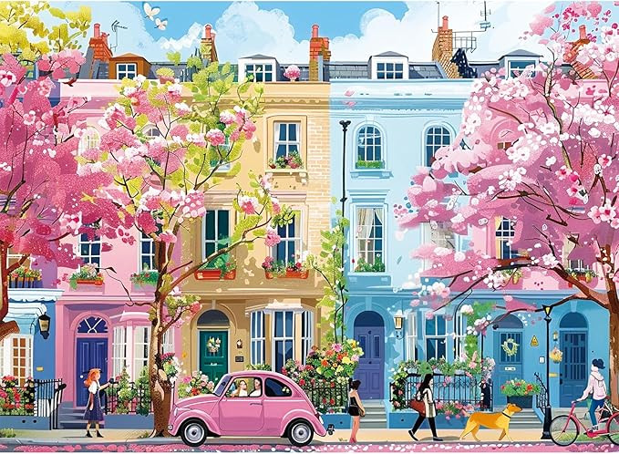 500 Pieces Jigsaw Puzzles for Adults, Beautiful Spring Street Puzzle for Adults Children Elderly,... | Amazon (US)