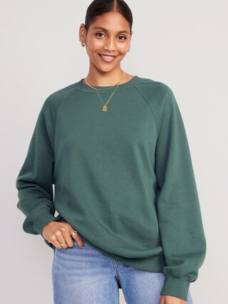 Oversized Vintage Tunic Sweatshirt for Women | Old Navy (US)