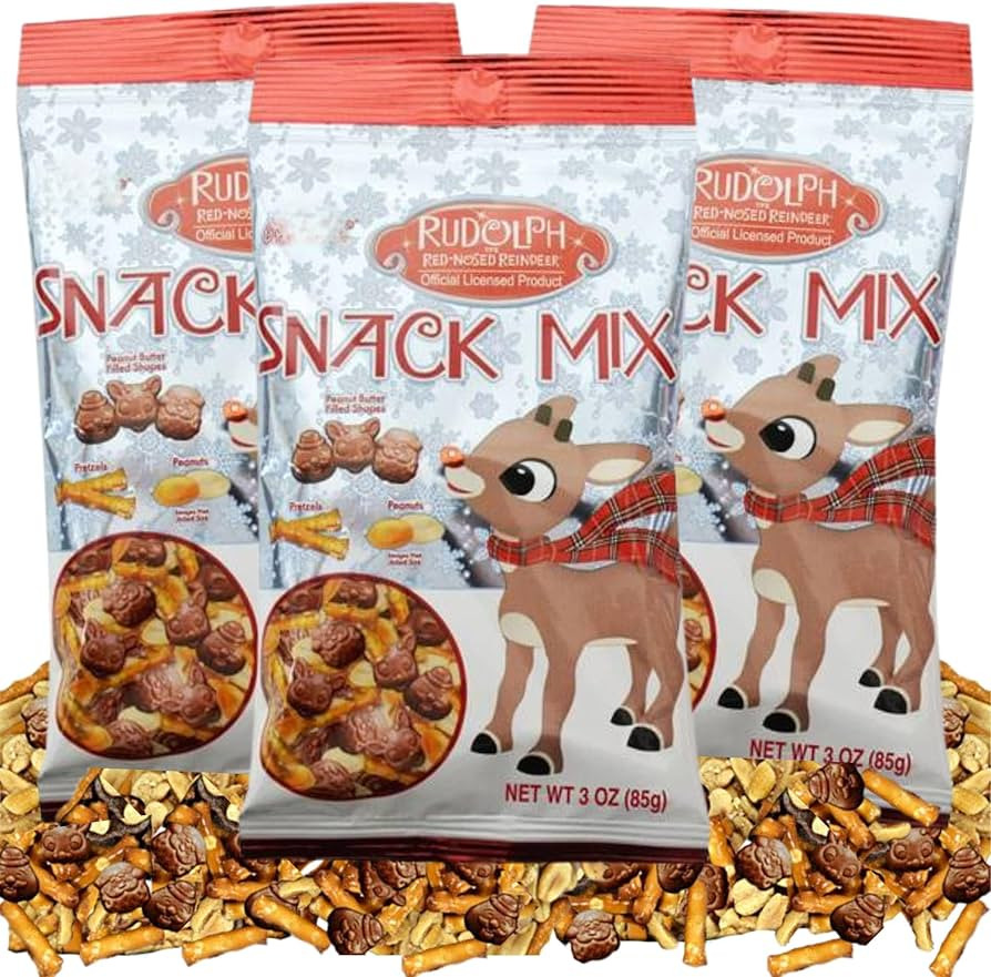 Holiday Rudolph Snack Mix, On-the-Go Sweet and Savory Treats, Stocking Stuffer, Christmas Bowl Fi... | Amazon (US)