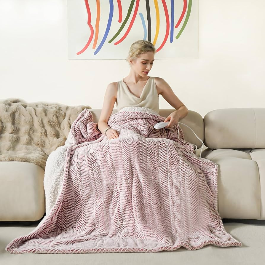 Heated Blanket Electric Blanket 50" x 60" - Cozy Soft Heated Throw with 5 Heating Levels & 3 Hour... | Amazon (US)