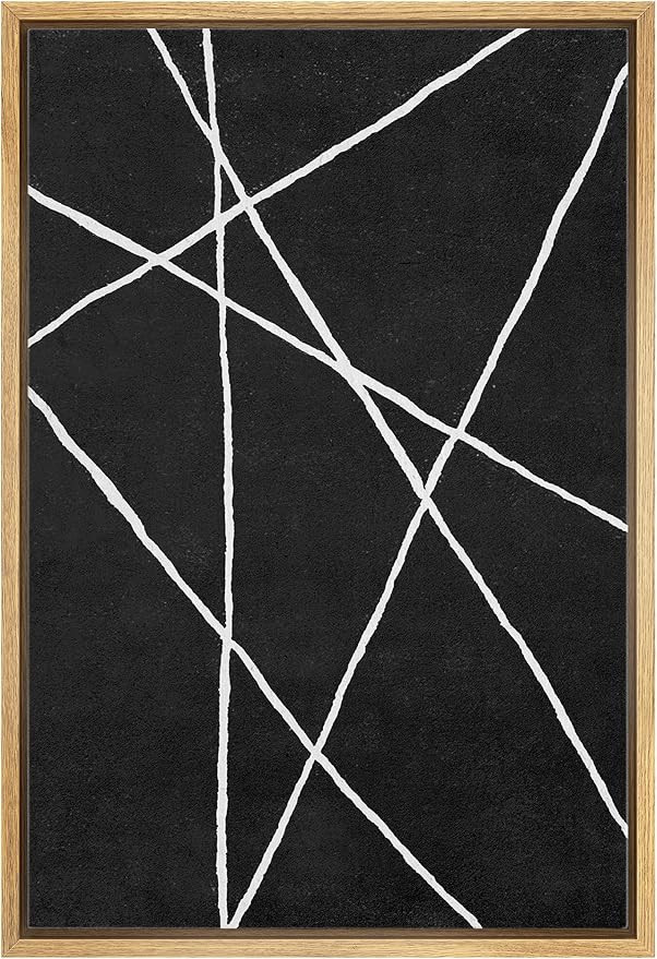 SIGNWIN Framed Canvas Print Wall Art Line Star Insignia Abstract Patterns Illustrations Modern Ar... | Amazon (US)