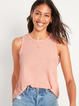 Luxe Rib-Knit Swing Tank Top for Women | Old Navy (US)