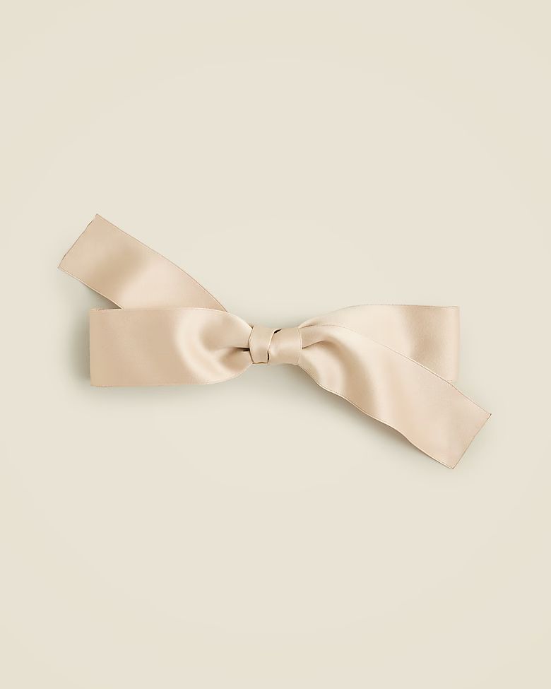 Satin bow hair barrette | J. Crew US