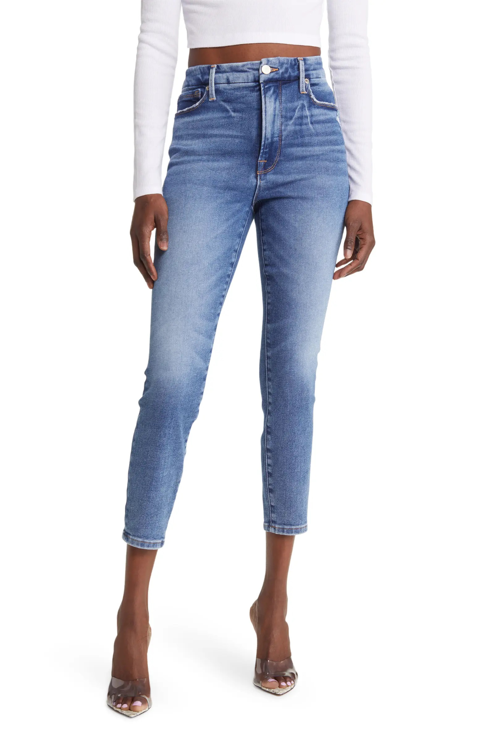 Good Waist Split Pocket High Waist Crop Skinny Jeans | Nordstrom