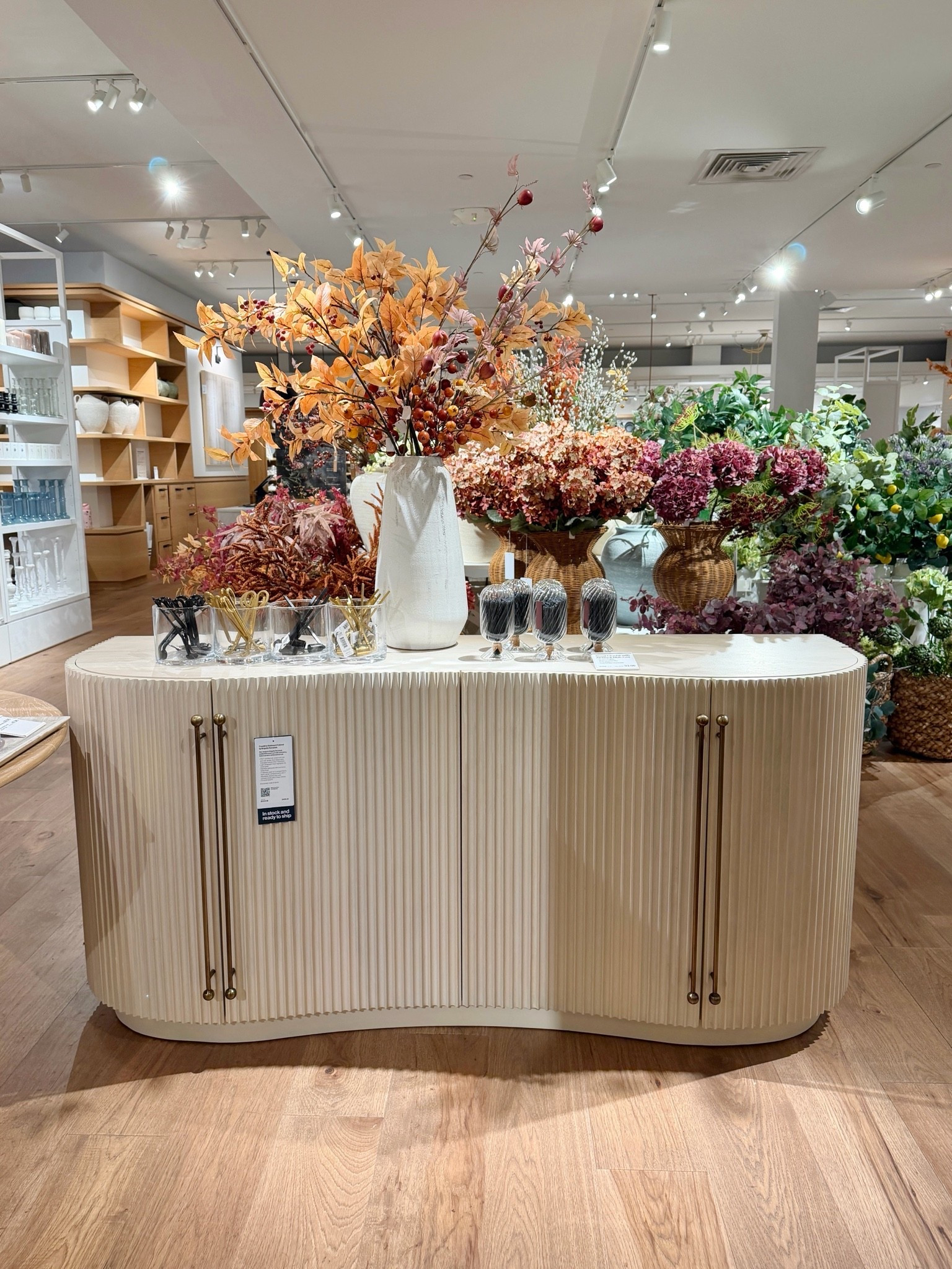 Crate & Barrel bestseller! 🤍 The Coastline Oak Wood Fluted Credenza by Brigette Romanek is such a beautiful statement piece with its curved silhouette, fluted detailing, and light oak finish. ✨ I love it styled here with new fall stems—the warm autumn tones add the perfect seasonal touch while letting the gorgeous wood detailing stand out. 🍂😍🍁 I’ve linked the entire look and similar styles in my LTK! @Crate & Barrel #sideboard #credenza #buffet

#LTKHome #LTKSaleAlert #LTKSeasonal
