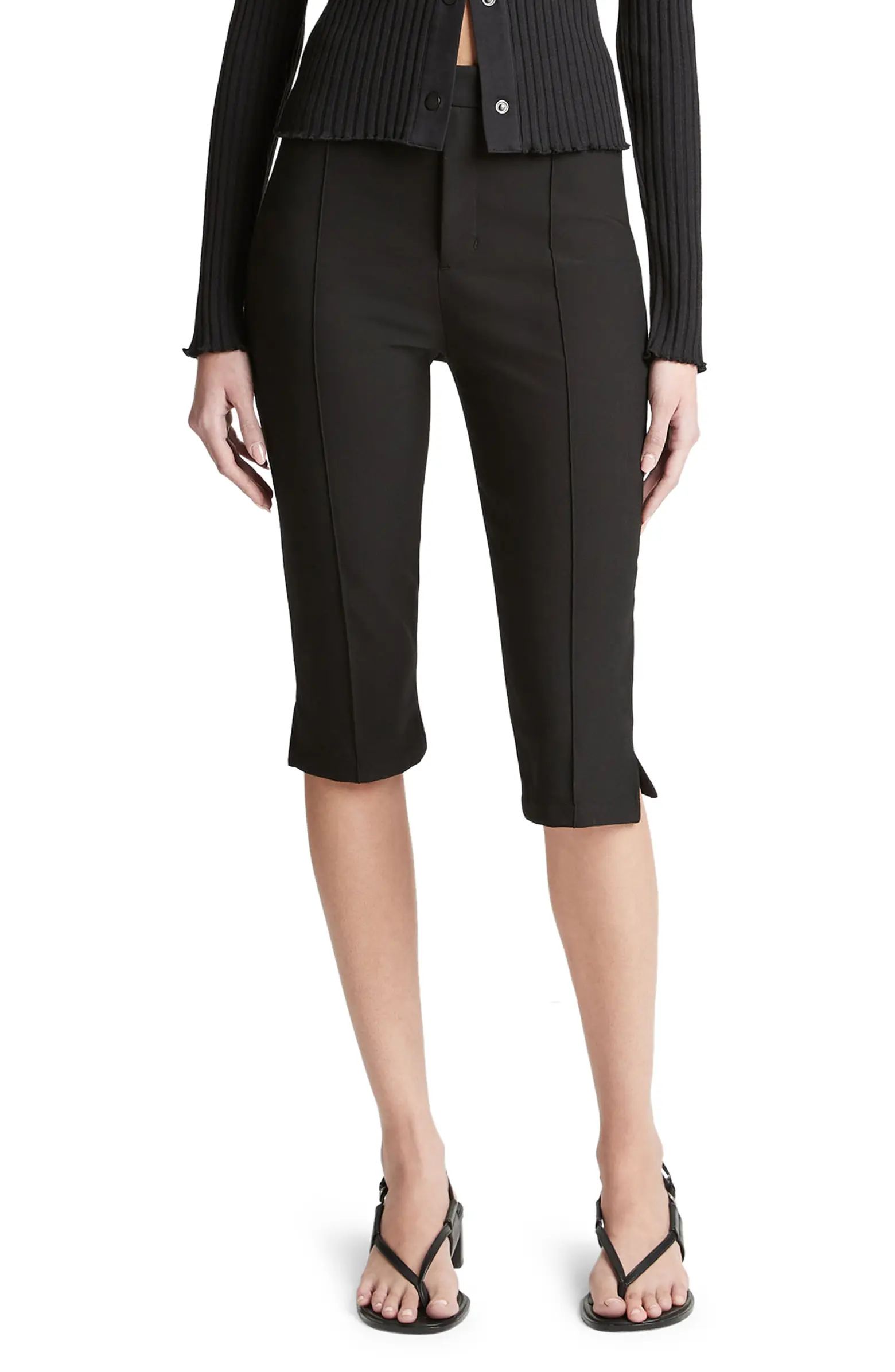 Pintuck Detail Slim Fit Capri Pants | Nordstrom