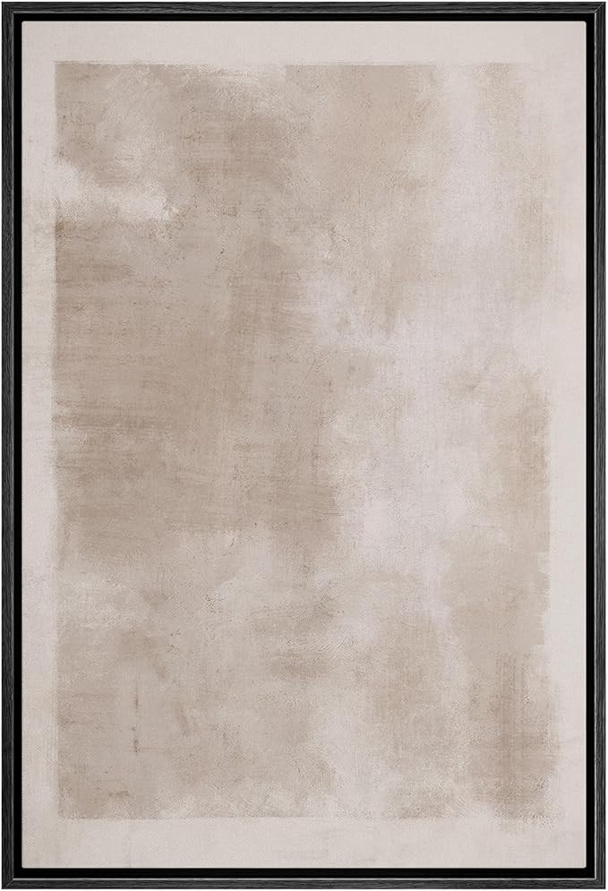 SIGNWIN Framed Canvas Print Wall Art Faded Textured Brown & White Color Blocks Abstract Shapes Il... | Amazon (US)