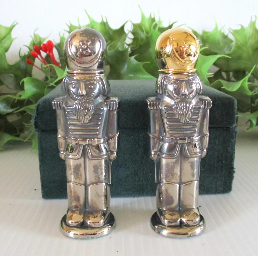 Vintage Christmas Nutcracker Salt and Pepper Shakers, Godinger Silverplate, as Is, Tarnished - Et... | Etsy (US)