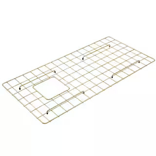 33 in. L x 16 in. W Bottom Grid 2.0 in Brushed Gold for 36 in. 1354/1505 Single Bowl Sink | The Home Depot