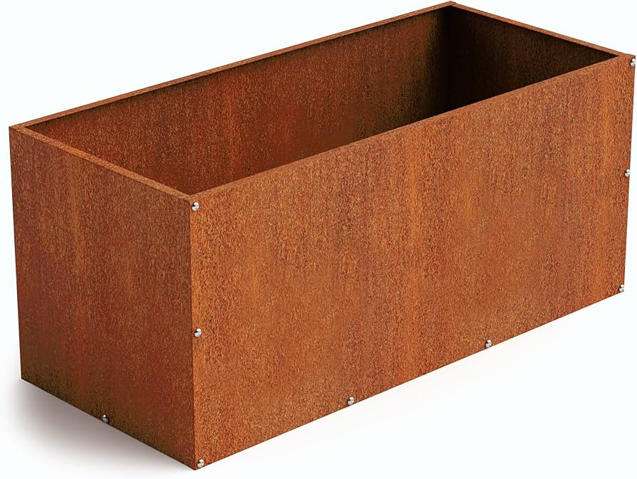 DIY CARTEL Corten Steel Planter Box Industrial & Heavy Duty - Modern Farmhouse Rustic Design - Ou... | Amazon (US)