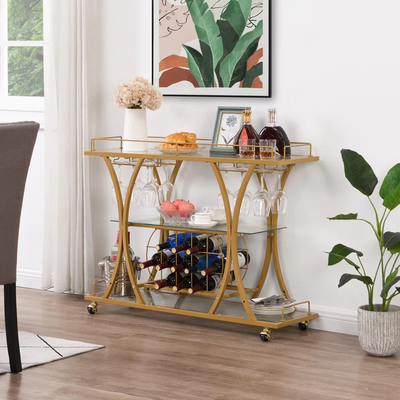 Plasencia Metal Bar Cart | Wayfair North America