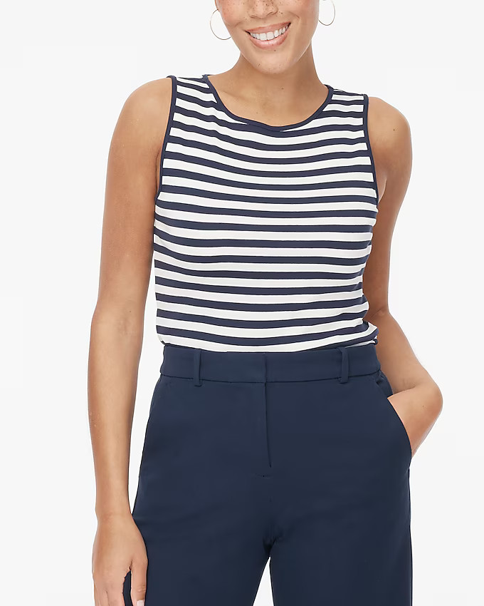 Striped shell tank top | J.Crew Factory
