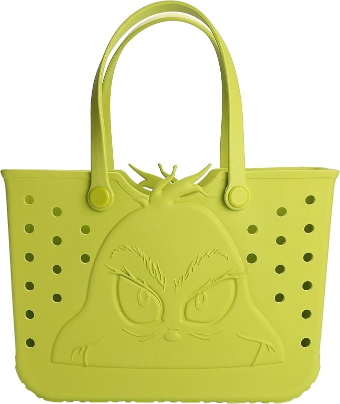 Dr. Seuss The Grinch Rubber 16.5" EVA Molded Gummy Tote | Amazon (US)