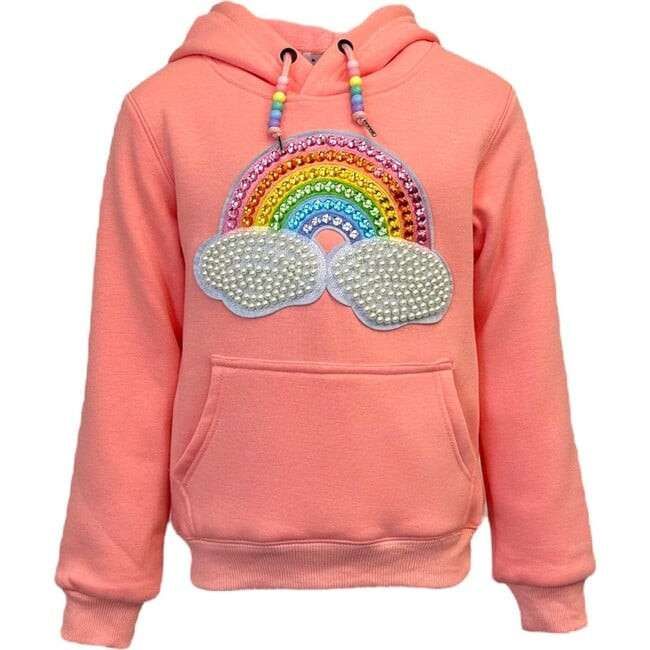 Lola + The Boys | Happy Rainbow Candy Hoodie, (Pink, Size 10Y) | Maisonette | Maisonette