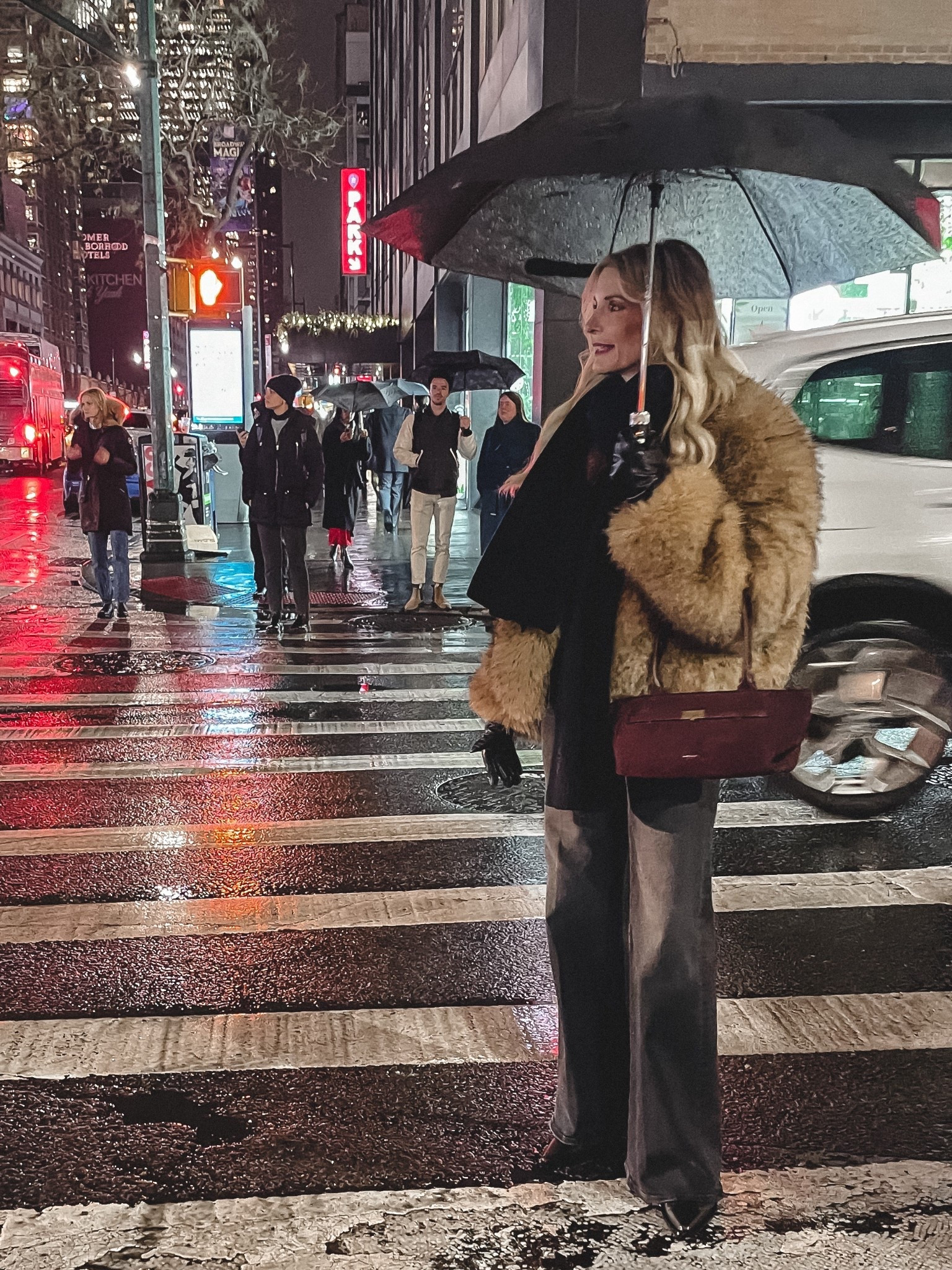 NYC outfit of the night 🤍✨
Staying warm and chic in this reversible faux-fur jacket — it’s seriously fabulous and so cozy for a cold New York night. Paired it with my Quince cashmere-lined leather gloves, which feel ultra-luxurious and were absolutely perfect in this weather.

And let’s talk denim… these Mother high-waisted jeans with a floor-skimming hemline are everything — super flattering, crazy comfortable, and they hug in all the right places.

Everything runs true to size: I’m in an XS in the jacket and 24 in the denim.
NYC, you never disappoint. 🖤✨



#LTKHoliday #LTKootd #LTKOver40