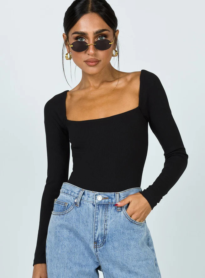 Charlotte Bodysuit Black | Princess Polly US