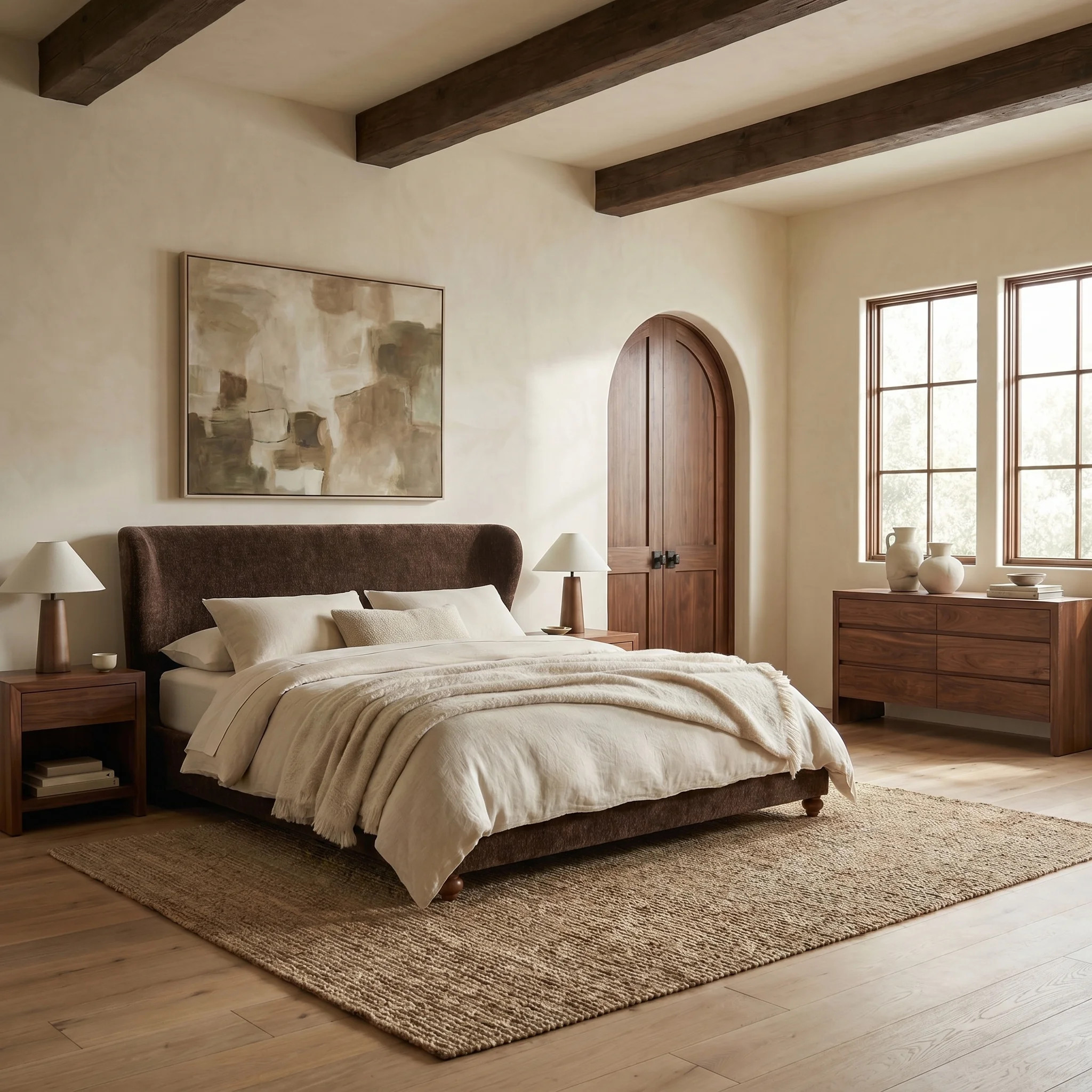 Lakelyn Chenille Wingback Bed | Wayfair North America