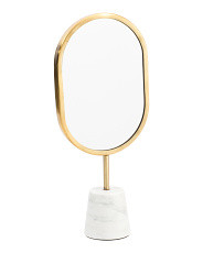 19in Bogna Oval Marble Table Top Mirror | TJ Maxx