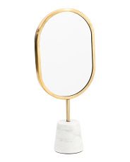 19in Bogna Oval Marble Table Top Mirror | TJ Maxx