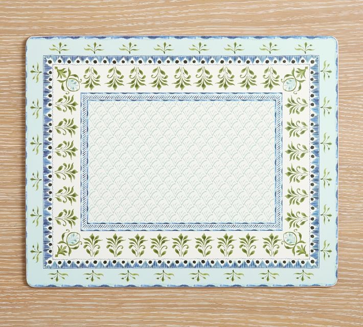 Chambray Tile Cork Placemats - Set of 4 | Pottery Barn (US)