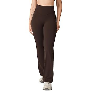 Hugcurve No Front Seam High Waisted Flare Leggings for Women Bootcut Yoga Pants Buttery Soft - 29... | Amazon (US)