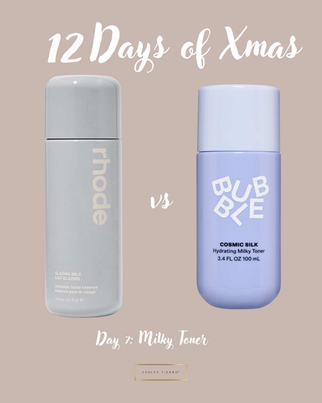 12 Days of Christmas • Day X: Milky Toner ✨
Milky toners are one of the most underrated steps for hydrated, bouncy, glassy skin. They calm, soften, and prep the skin so every serum and moisturizer that follows works more effectively.
This dupe performs shockingly close to the viral Rhode Milk — and the ingredient crossover is nearly identical:
✔️ C12-15 Alkyl Benzoate (silky, lightweight feel)
✔️ Coconut Alkanes (smooth slip without heaviness)
✔️ Glycerin (deep daily hydration)
✔️ Polyglyceryl-3 Oleate + Polyglyceryl-10 Mono/Dioleate (skin-conditioning)
✔️ Multi-weight Hyaluronic Acid (layers of hydration)
✔️ Ceramides NP/AP/EOP (barrier strength + repair)
✔️ Sterols + Fatty Acids (soothing + replenishing)
Same texture. Same glow. Same barrier-supporting formula.
But cleaner, more affordable, and great for sensitive skin — including teens.
Perfect for winter skin, barrier repair, and anyone wanting that fresh, dewy, healthy-skin finish.
#SkincareDupe #MilkyToner #GlowySkin #HydratedSkin #BarrierSupport #CleanBeautyFavorites #SkincareRoutine #WinterSkincare #AffordableSkincare #BeautyFinds #12DaysofChristmas 

 #LTKGiftGuide #LTKHoliday #LTKBeauty