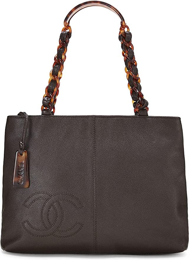 Amazon.com: Chanel, Pre-Loved Brown Caviar Tortoise Chain Tote, Brown : Luxury Stores | Amazon (US)