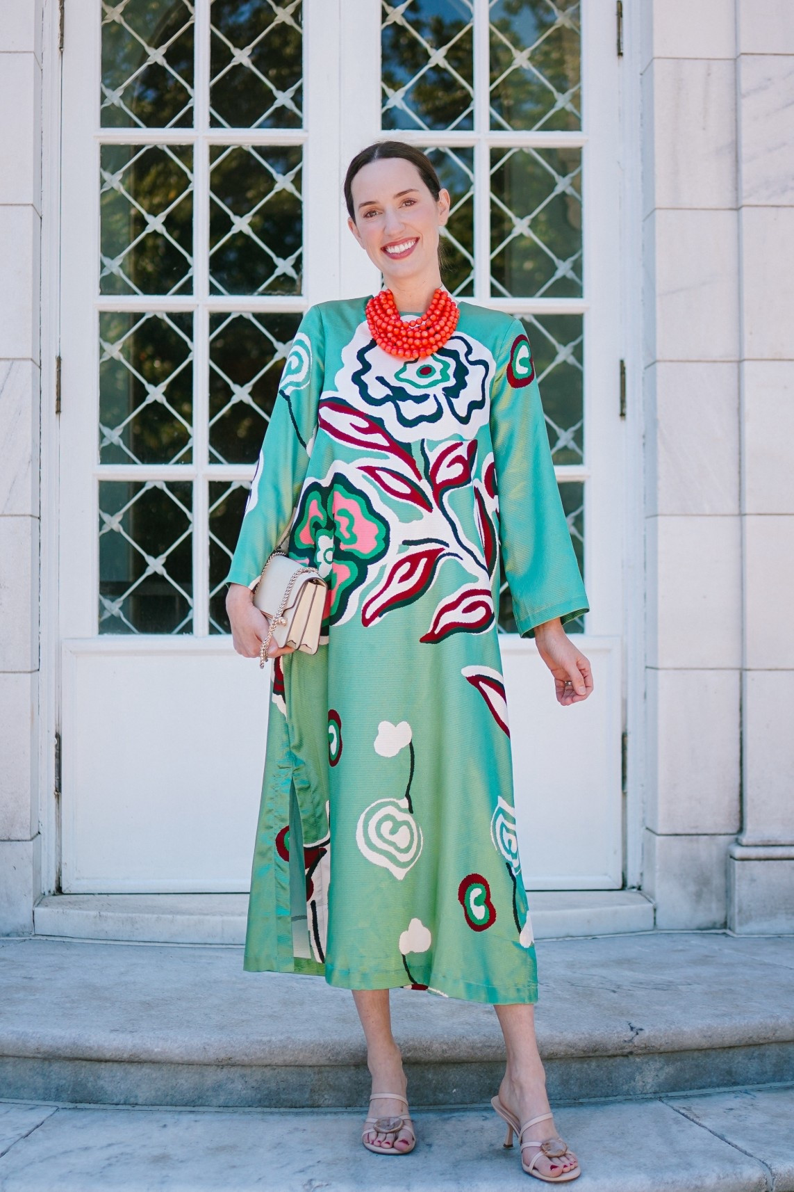 Tuckernuck green satin midi Jamie dress | Fairchild Baldwin statement necklace | Marc Fisher Natesa heels | wedding guest dress | resort dinner outfit | spring event style



#LTKWedding #LTKMothersDay