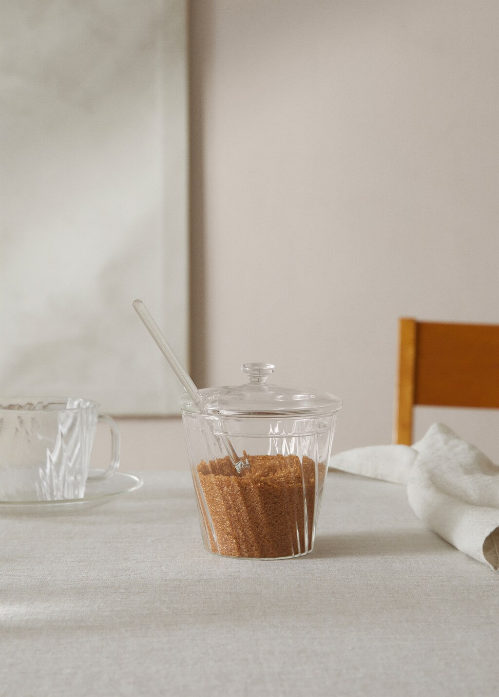 Zuckerdose aus Borosilikat mit Relief | MANGO (DE)