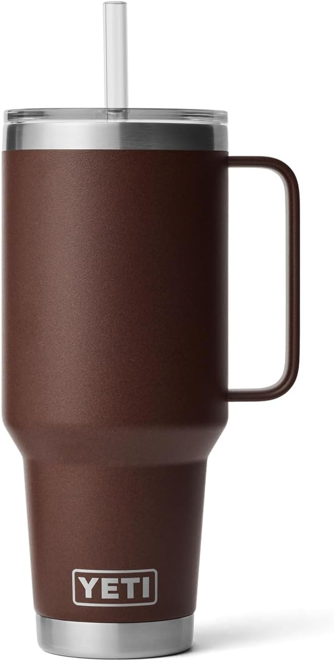 YETI Rambler 42 oz Straw Mug, Vacuum Insulated, Stainless Steel, Wetlands Brown | Amazon (US)