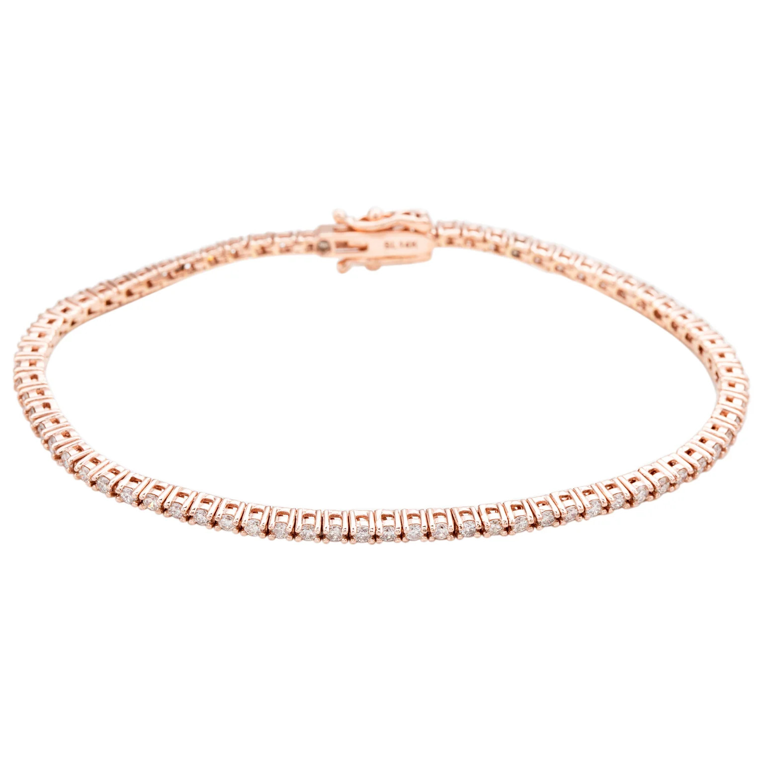 Suzy Levian 2cttw 14K Rose Gold Diamond Tennis Bracelet | SUZY LEVIAN