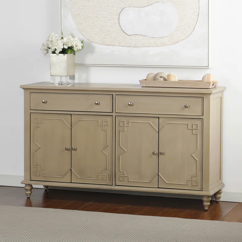 Dimka Sideboard - Four Door Cabinet - Beige Brushed Finish | Wayfair North America