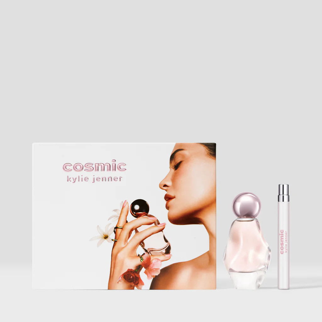 experience the sweet, warm floral, elevated scent of cosmic kylie jenner in this gift set that
fe... | Kylie Cosmetics US