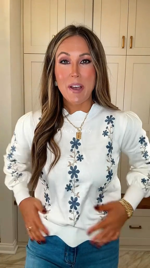 Family Photo Outfits
Chic & Comfy 🌸 The Floral Embroidered Sweater That Feels Boutique

This  floral embroidered sweater is giving all the elegant cozy girl vibes 🤍✨
The scalloped hem and dainty blue floral stitching make it feel so classic — yet comfy enough for everyday wear.

Perfect for brunch, errands, or school drop-offs when you still want to look put together 🌸 Pair it with denim shorts, jeans, or even a skirt for an effortlessly feminine fit.

Linked in my TikTok Shop — so chic and flattering for any season! 💕

	1.	Floral embroidered sweater
	2.	Elegant mom outfit
	3.	White scallop hem top
#TikTokShopCreatorPicks
#CreatorPicksAmbassador
#TikTokShopBlackFriday
#FallFreshness #TikTokShopFallDealsForYou



#LTKFindsUnder50 #LTKStyleTip #LTKSeasonal