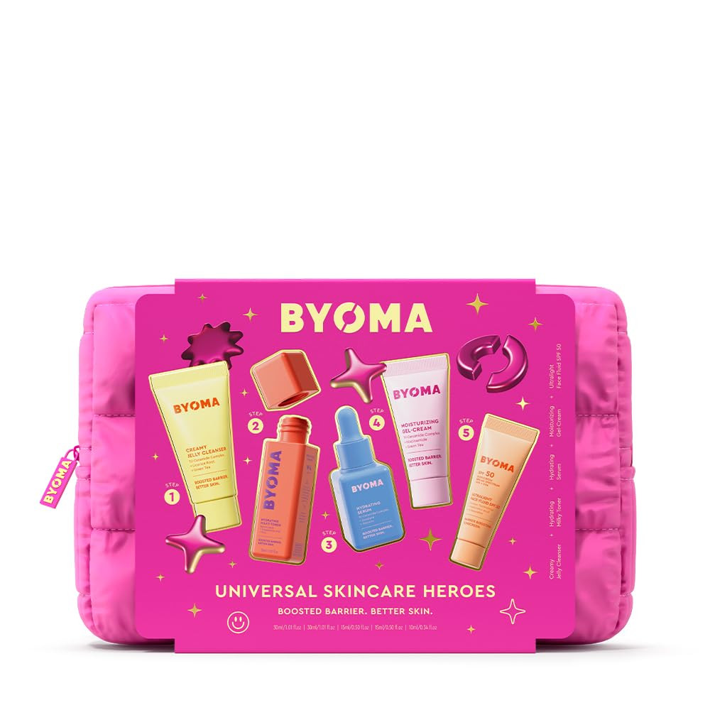 BYOMA Universal Skincare Heroes (5-Piece Kit) - Skincare Gift Set with Jelly Cleanser, Milky Tone... | Amazon (US)