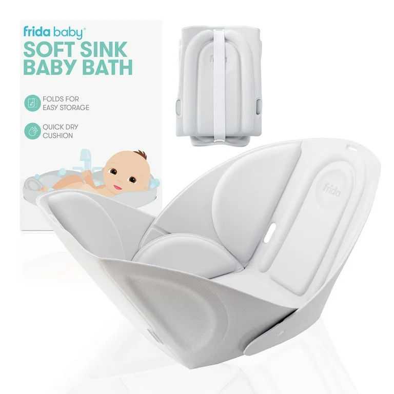 Frida Baby Soft Sink Baby Bath, Easy to Clean Baby Bathtub, Supports Baby's Head | Walmart (US)