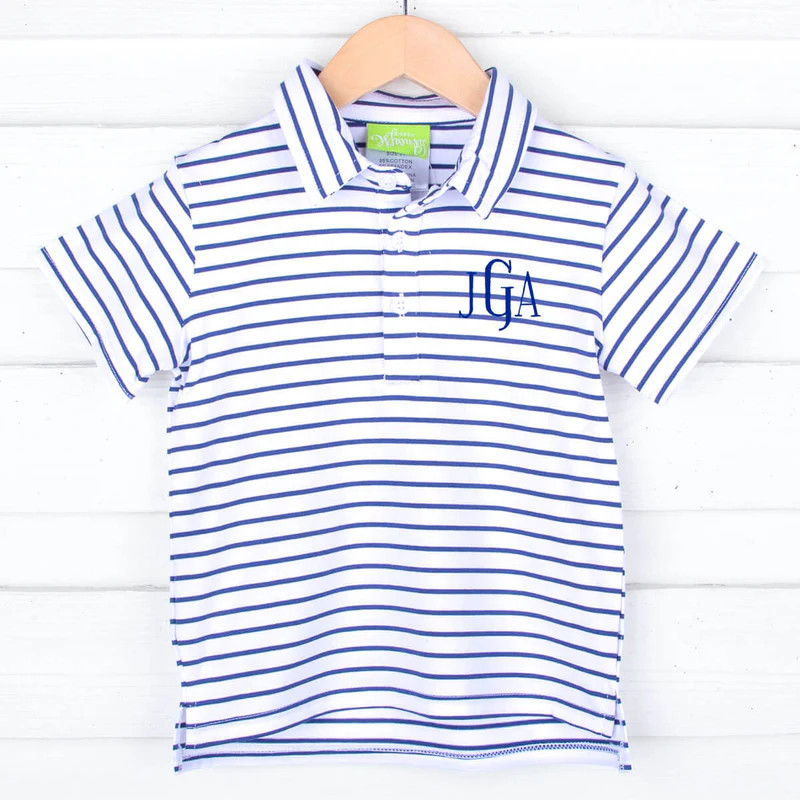 Navy Stripe Polo | Classic Whimsy