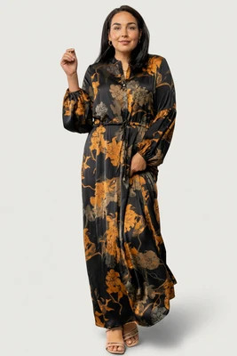 Helen Maxi Dress | Black + Gold | Baltic Born