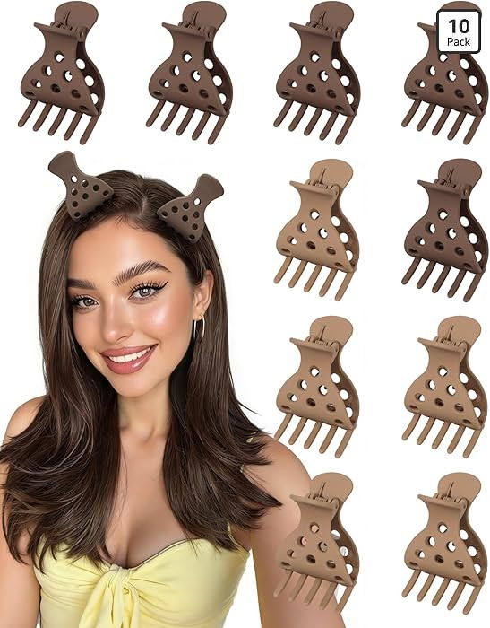 Pinzas para el cabello rizado, 10 clips de ra\u00edz para volumen de cabello rizado y pinzas de g... | Amazon (US)