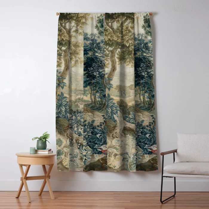 Antique 18th Century Flemish Verdure Tapestry Blackout Curtain | Society6