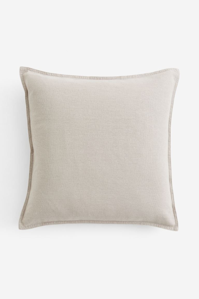 Linen-blend Cushion Cover - Rust brown - Home All | H&M US | H&M (US + CA)