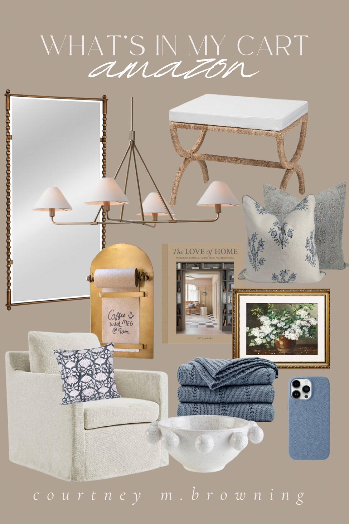 Amazon finds, Amazon home decor, brass mirror, lighting, block print pillow, affordable decor, affordable furniture, Amazon home, home decor, coastal decor, coastal home 

#LTKHome