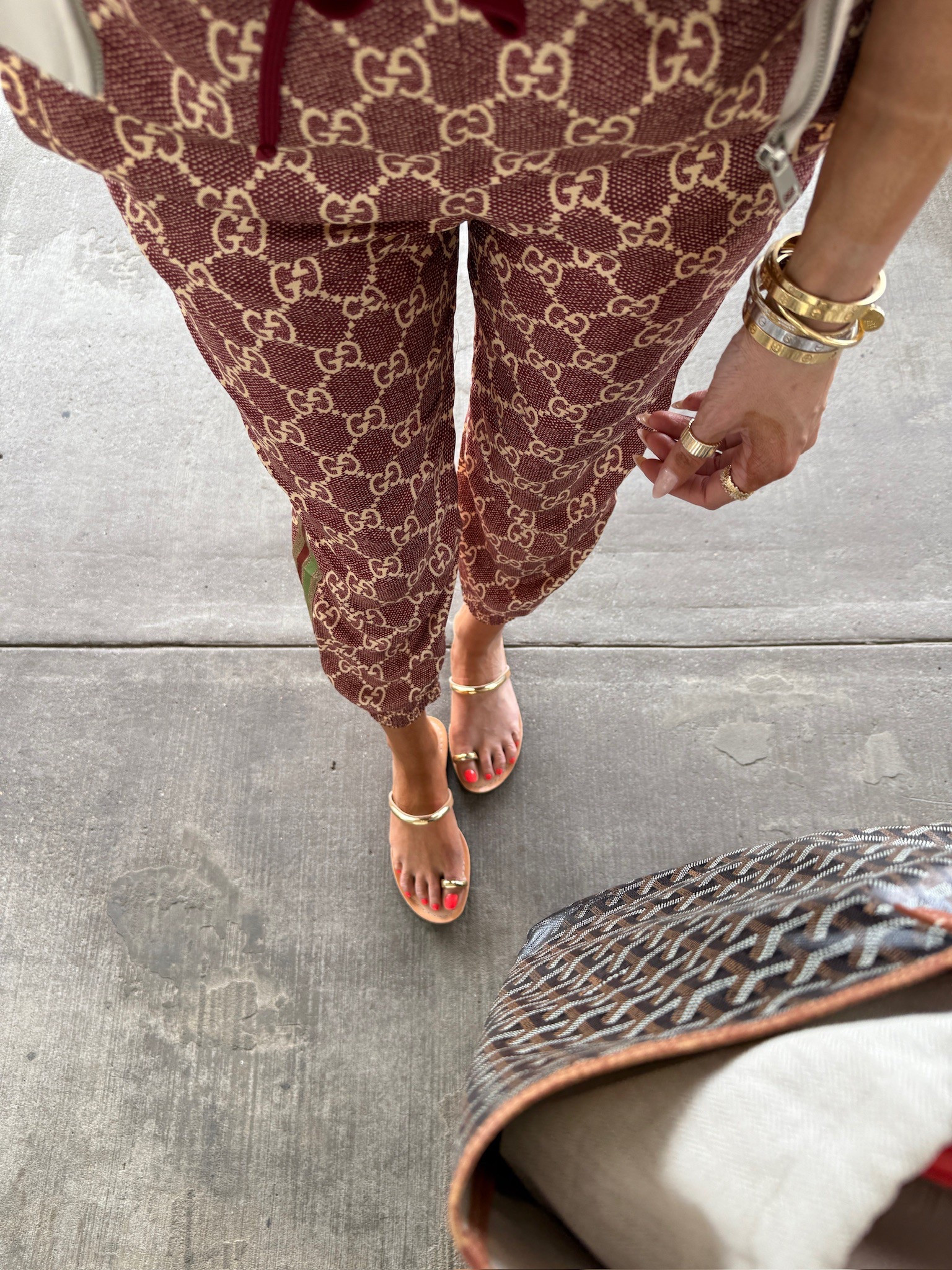 Wearing XS in Gucci pants. The sandals run small/ wish I had purchased half a size larger! 

Gucci pants, travel outfit, travel bag, goyard bag, travel tote, dolce vita, spring sandals, summer sandals, Emily Ann Gemma, Goyard St. Louis pm, airport outfit, airport outfit, airport travel style 

#LTKStyleTip #LTKItBag #LTKShoeCrush